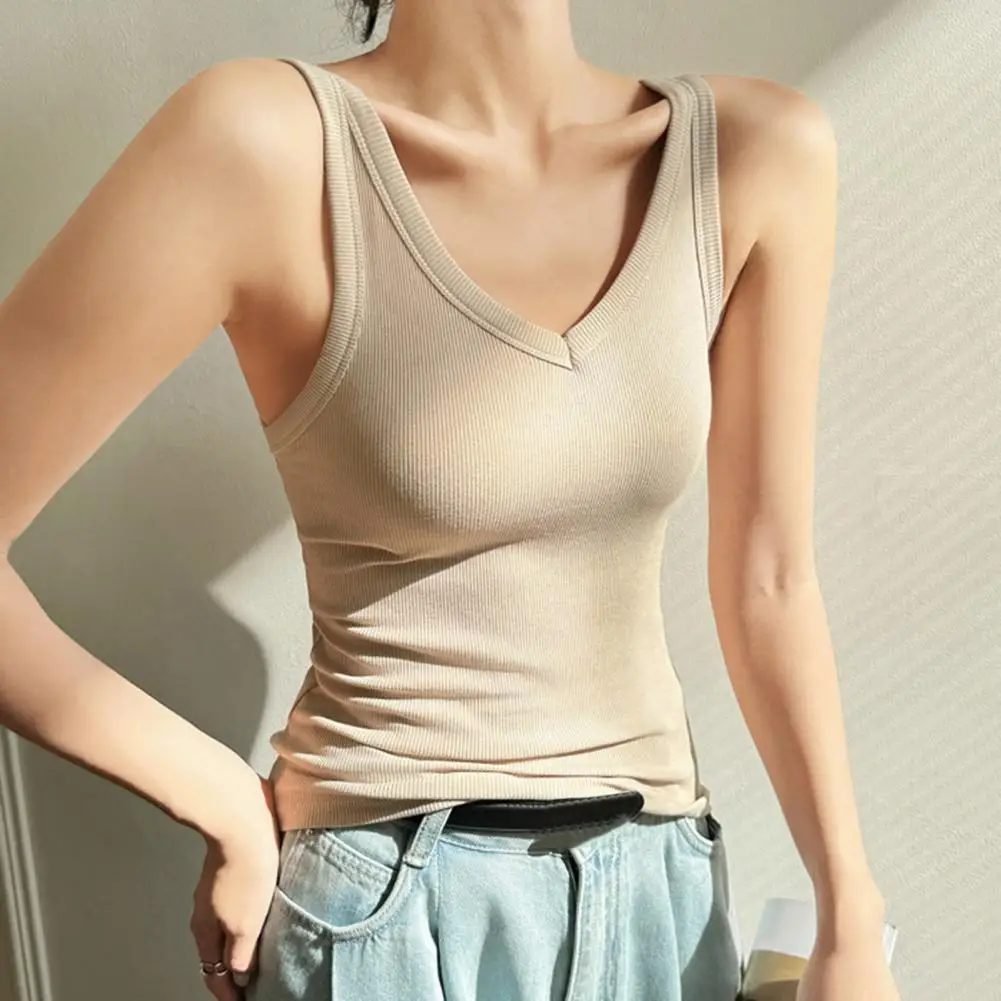 2024 Spring and Summer White Cotton Base with Suspenders Solid Color Slim fit Vest Women's Suit with Jacket Outside Tank Top