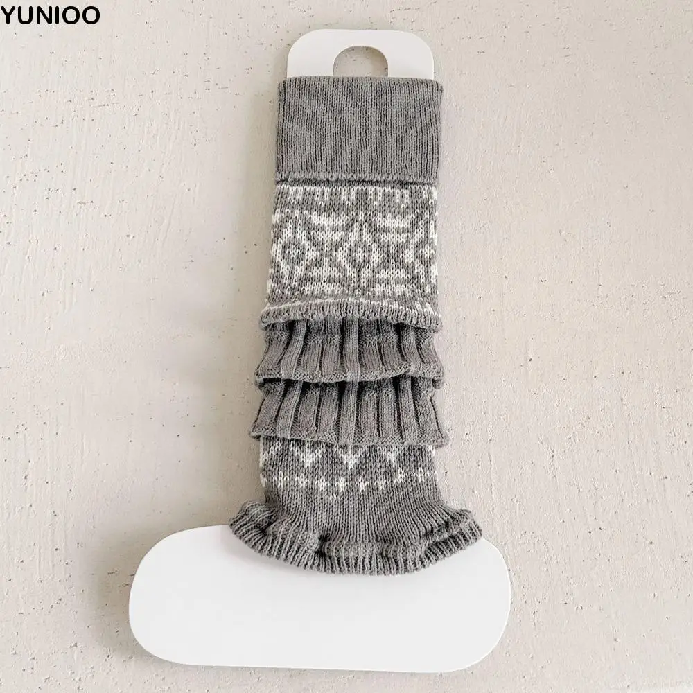 

Детские гетры Jk Harajuku, однотонные вязаные чехлы для ног в японском стиле, милые повседневные детские длинные носки, осень