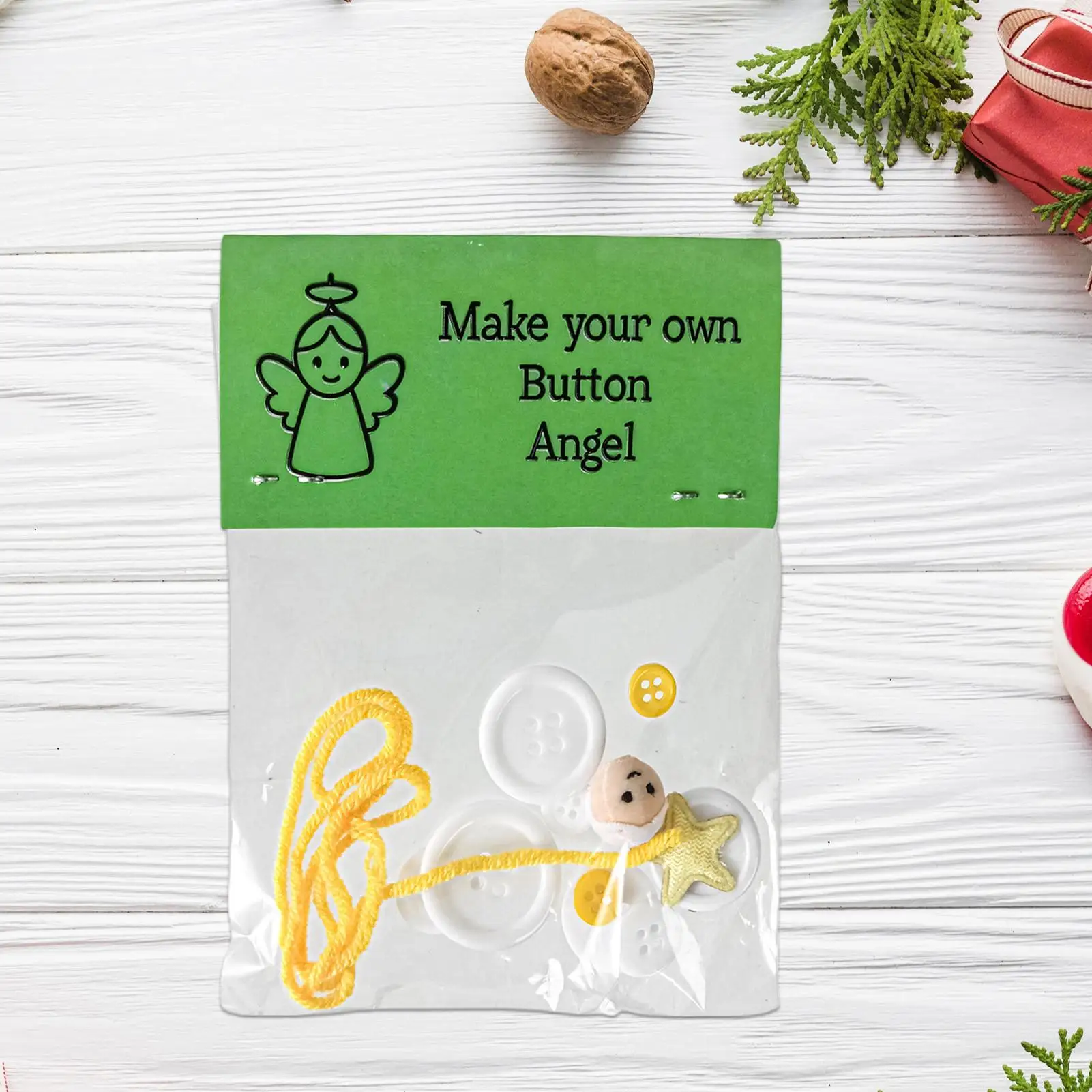 Christmas Tree Button Ornament Interactive Toy Button Tree Snowman Ornament Crafts Children Teens Adults Students Mantel