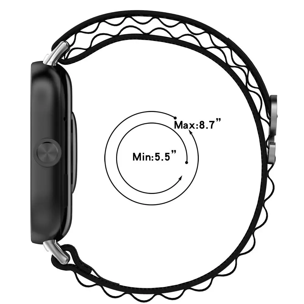 새로운 나일론 나일론 루프 스트랩 조정 가능한 스마트 시계 팔찌 액세서리 Redmi Watch 4/Xiaomi Band 8 Pro 용 시계 밴드 시계 밴드
