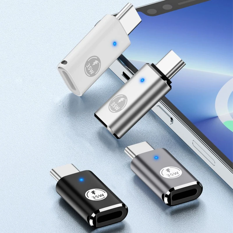 急速充電とデータ転送を備えたLightning to USB Cアダプター、iPhone 15、ラップトップ用のタイプC充電器コネクター