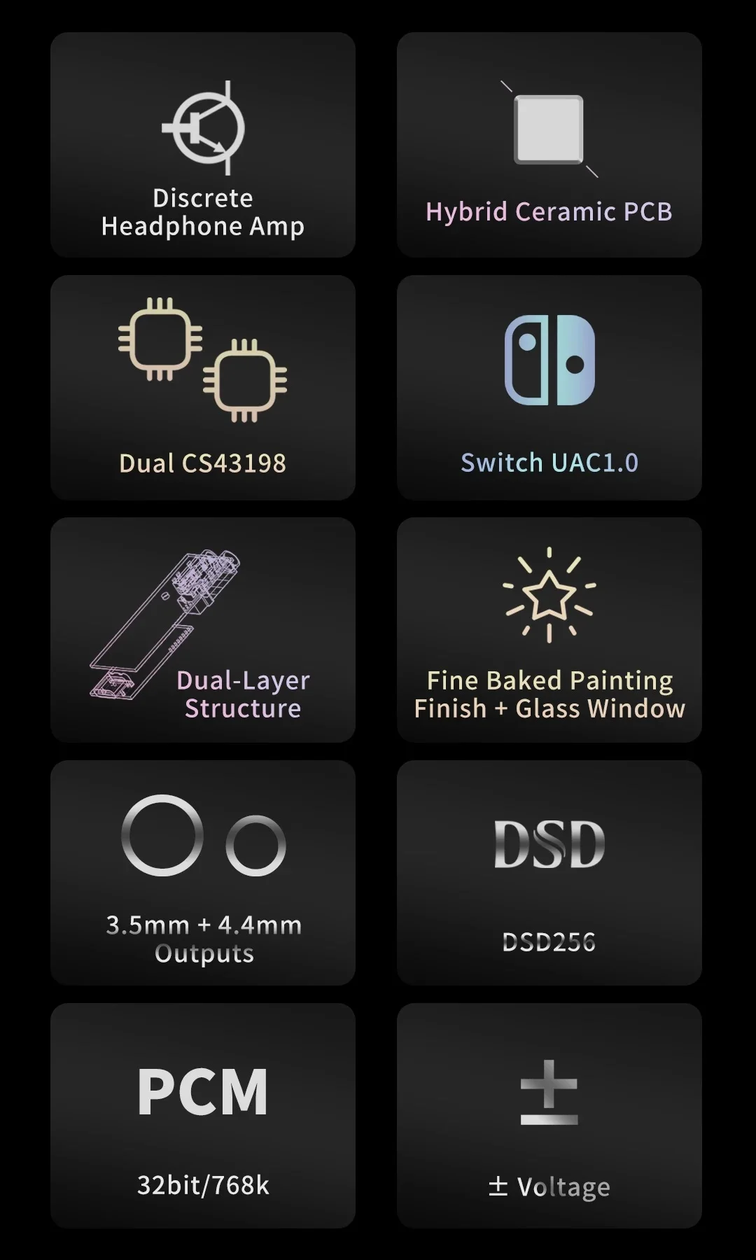 Aune YUKI HiFi مكبر للصوت المحمولة فك DAC AMP المزدوج CS43198 PCM32bit/768k DSD256 كابل محول OTG متوازن تمامًا