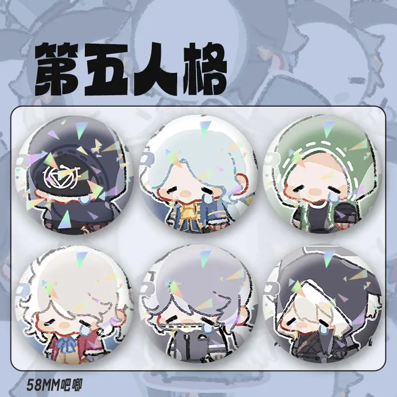 شارة شخصية مانغا للملابس ، حقيبة ظهر ذاتية الصنع ، إكسسوارات مجوهرات ، هوية V ، Eli ، Ross ، Aesop ، Carl ، تحنيط ، Fred ، Kreiburg