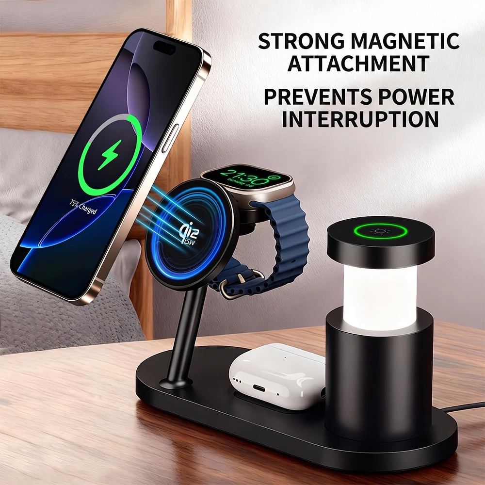 25w-magnetic-qi22-wireless-charger-4in1-desktop-dock-with-45w-us-eu-wall-plug-3-gear-night-light-for-iphone-17-16-pro-watch-se