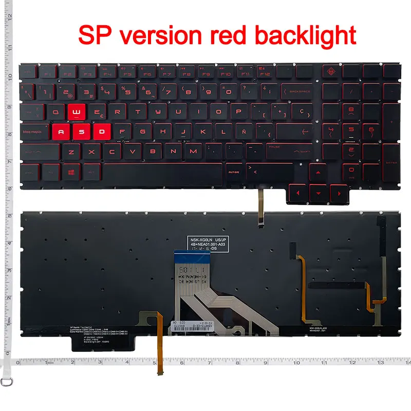 New US/RU/SP laptop keyboard for HP Omen 15-CE 15-CE000 15-CE026TX 15-CE005TX 15-CE006TX 15-CE001TX 15-CE002TX Backlit 15.6\