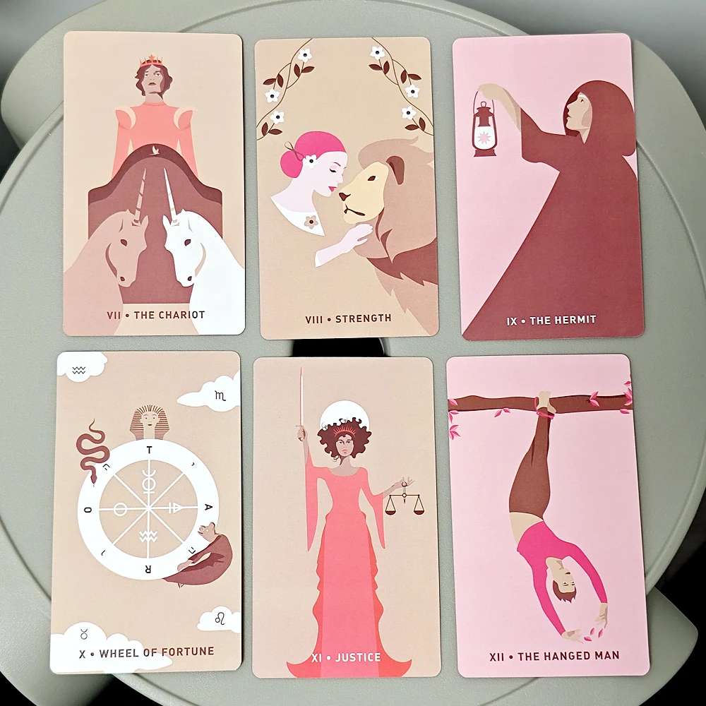 Gentle Heart Tarot 78 Pcs Pink Cards Bring To The Surface The Truths That You Subconsciously Are Already Aware of 10.3*6cm