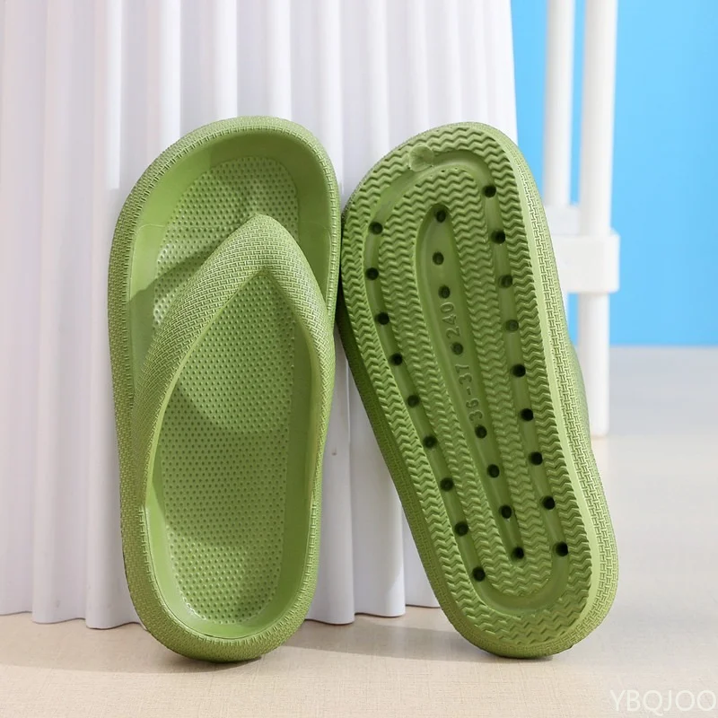 Zapatillas de verano para parejas, Chanclas de playa para deportes al aire libre o baño en casa, zapatos de plataforma cómodos con punta abierta,