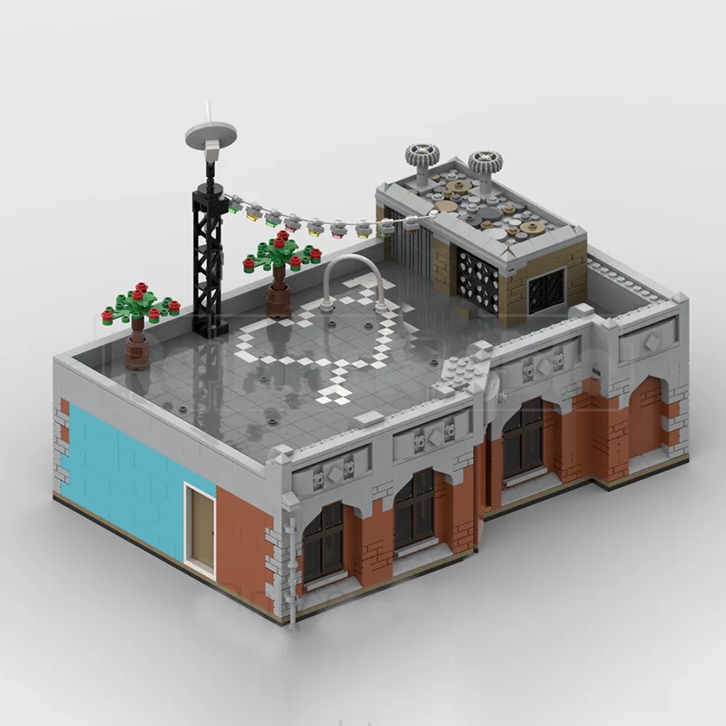 City Street View Moc – briques de construction, technologie d'appartement, blocs modulaires, cadeaux, jouets de noël, assemblage à monter soi-même