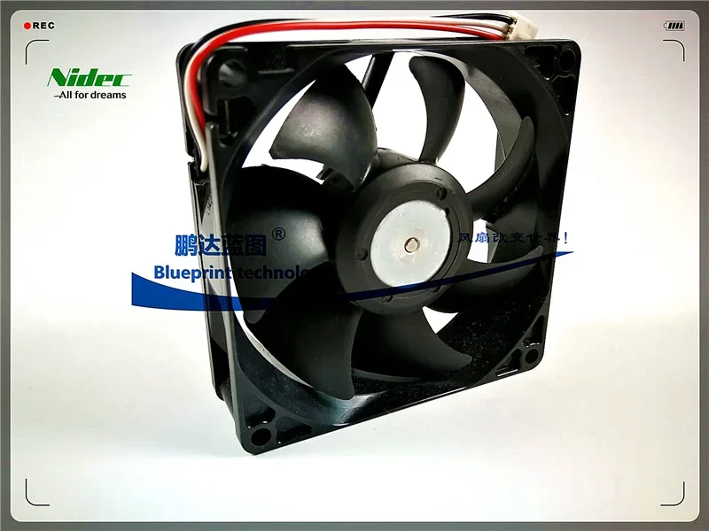 

pa Nidec U80T24MUA7-53J241 8025 Hydraulic 8cm 24V Chassis Variable Frequency Cooling Fan 80*80*25MM
