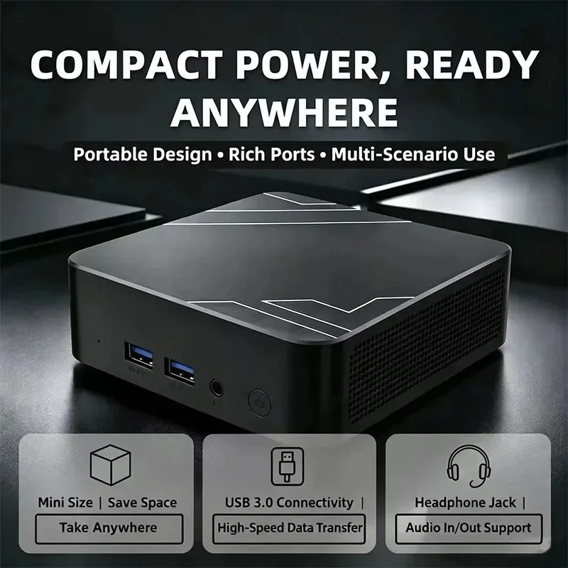 Pocket Mini Max Small Computer PC Intel Core N95 16GB RAM 1/2TB SSD WIFI6 BT5.2 4K Desktop PC Gaming Computer