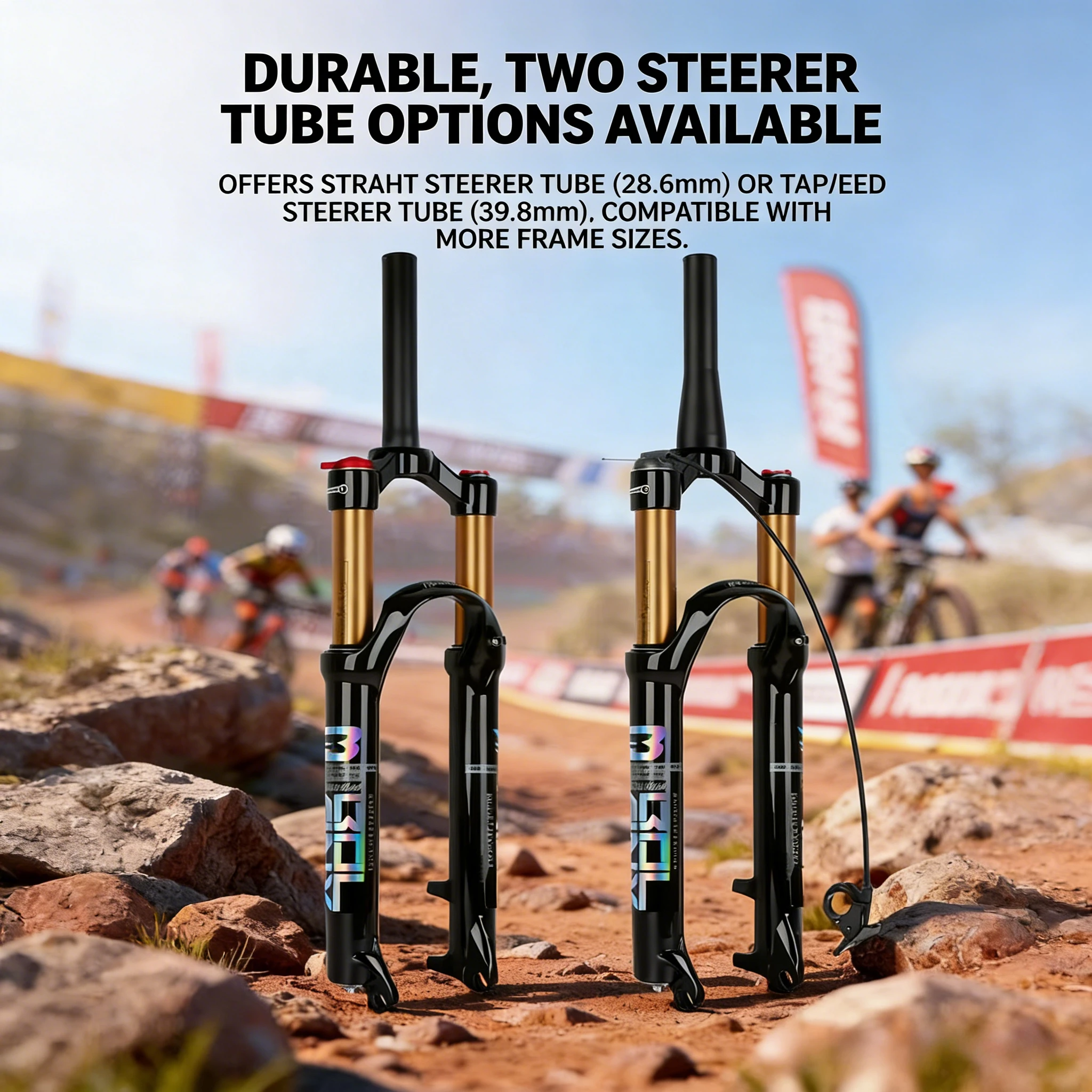 

【QUAD LOCK】Mountain Bike Front Fork 27.5/29" High-Performance Shock-Absorbing Air Suspension, Magnesium Alloy MTB Accessory