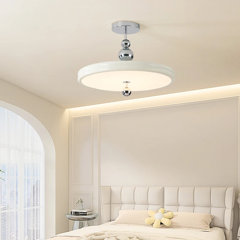 

Cream style master bedroom ceiling light, fashionable girl French style home room, creative circular pendant light