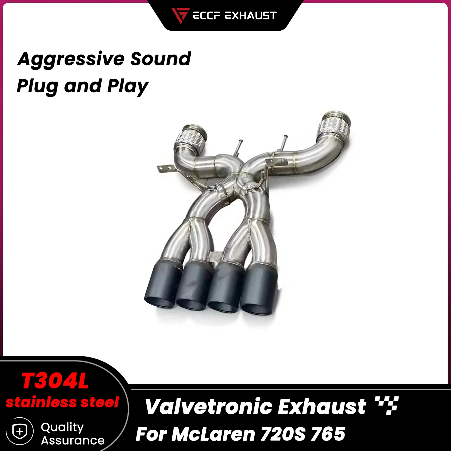 

Aggressive Sound Exhaust Stainless steel Catback Exhaust for McLaren 720S 765 Unleash Maximum Performance