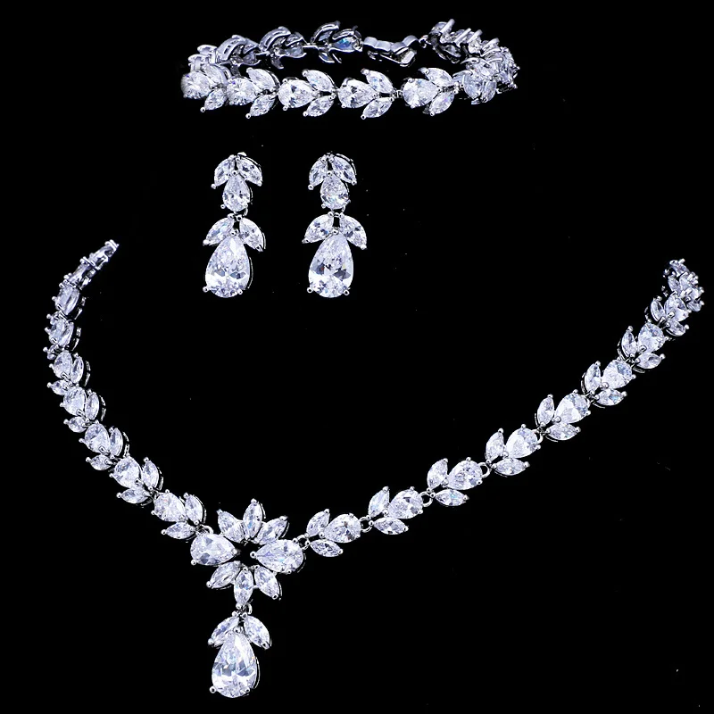 

Minimalist Luxury 3Pcs Jewelry Set, Elegant Formal Dress Accessories for Wedding Bridal Gown Matching