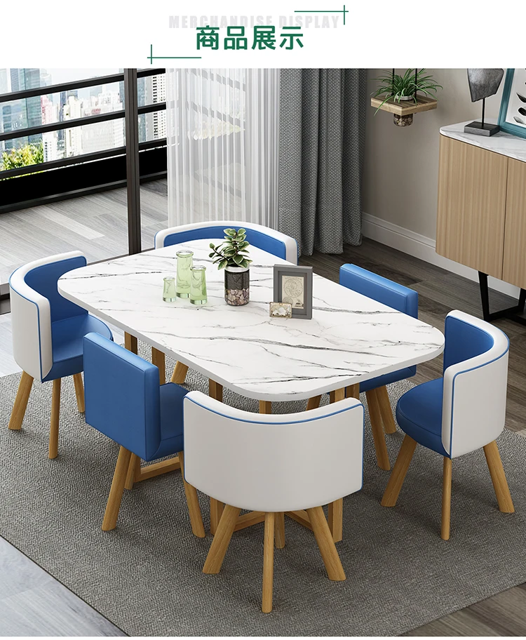 luxury wooden modern full wood marble dining table set 6 seater tables with chair living room restaurant furniture sets chairs