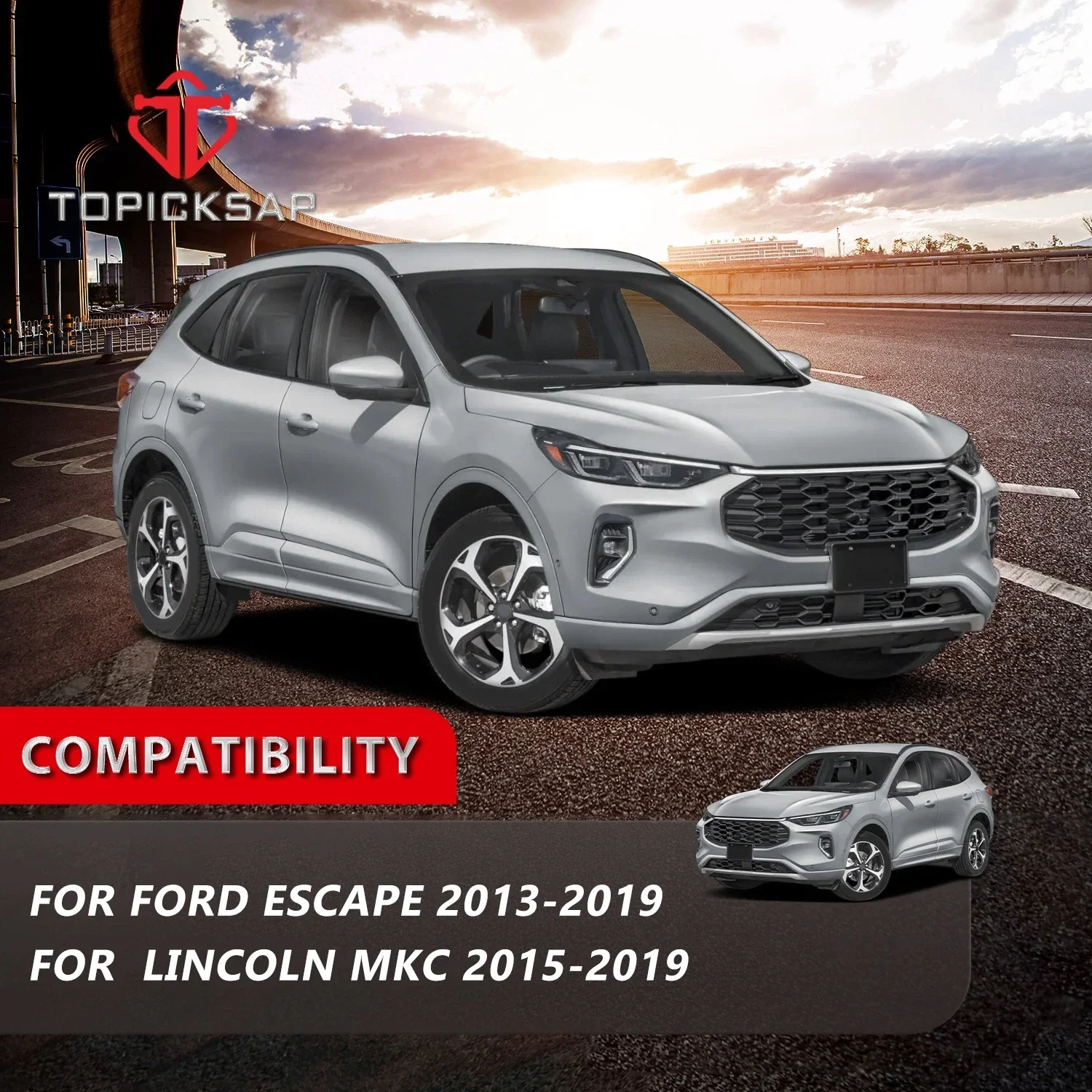 TOPICKSAP 2Pcs Rear Sway Bar Link Left/Right for Ford Escape/Lincoln MKC 2013-2019 K750743