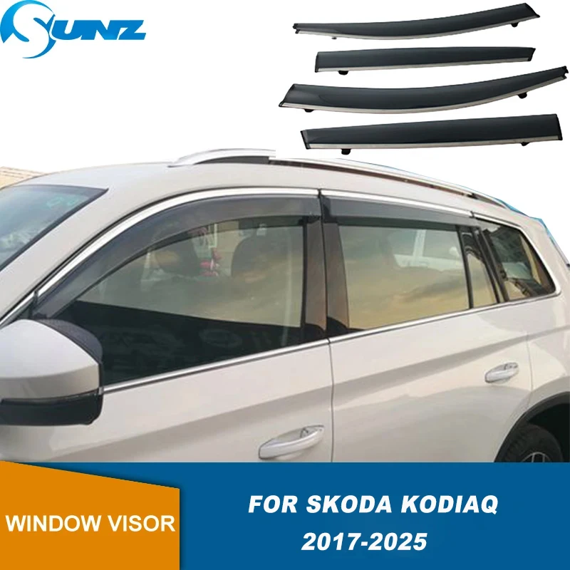 Side Window Deflector For Skoda Kodiaq 2017 2018 2019 2020 2021 2022 2023 2024 2025 Door Visor Rain Sun Protector Sun Rain Guard