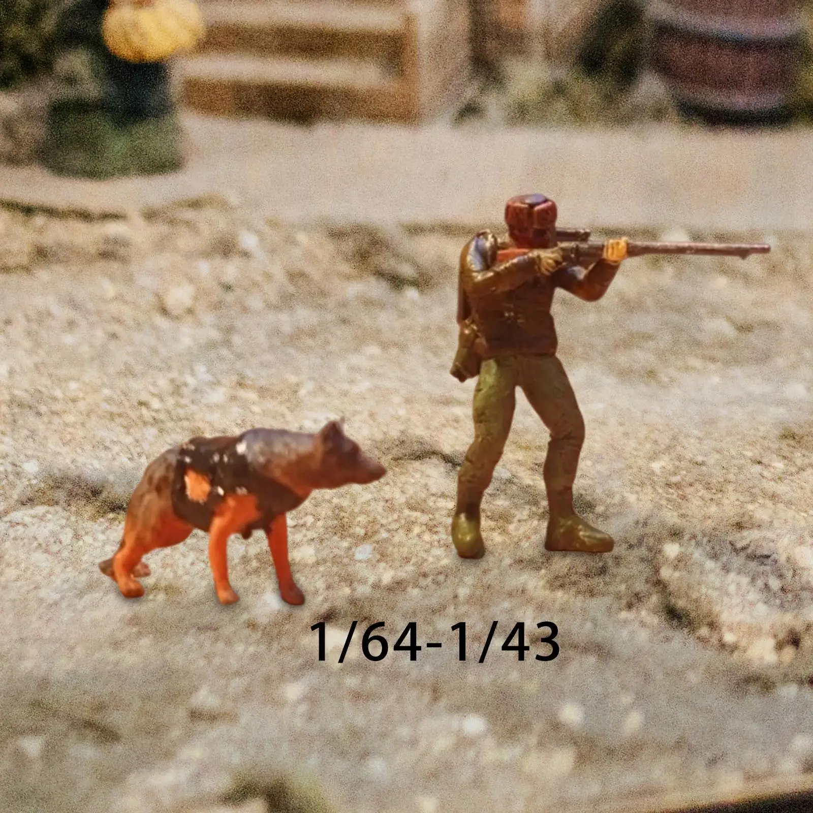 2x soldaat en hond miniatuurfiguren miniatuur mensen beeldjes miniatuur scènemodellen voor games hobby zandtafel decor ambachten