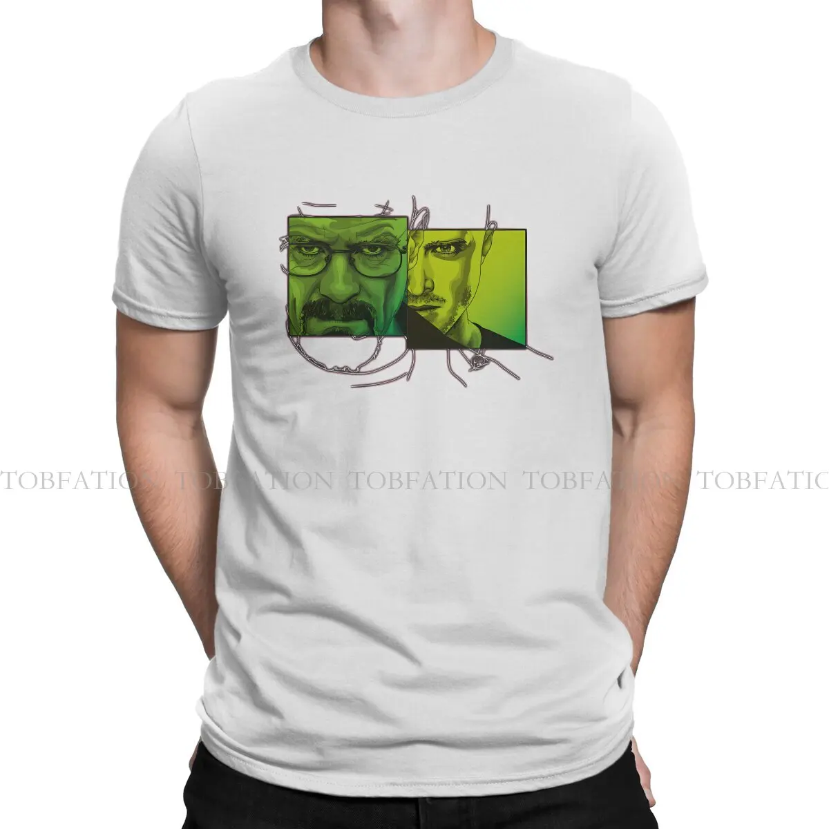 

Футболка мужская из чистого хлопка, с рисунком