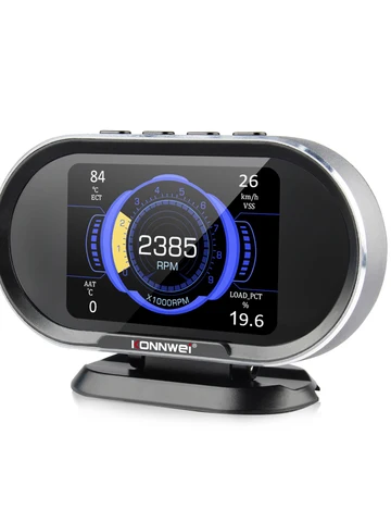 Автомобильный бортовой компьютер KONNWEI KW206 OBD2, цифровой Компьютерный дисплей, Автомобильный сканер, датчик расхода топлива, воды, температуры