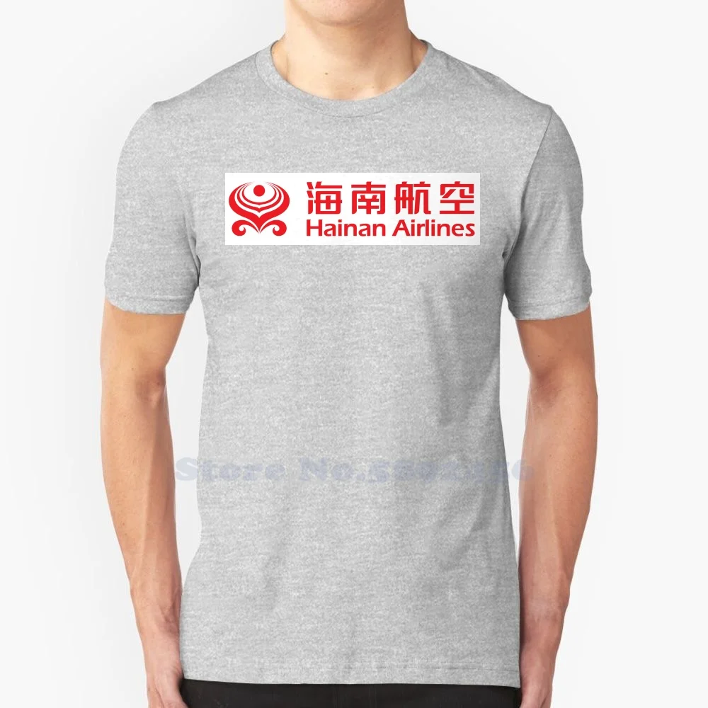 Hainan Airlines Unisex Clothing Streetwear Printed Brand Logo 100% Cotton T Shirt Graphic Tee