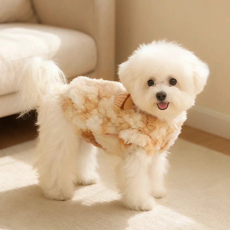 Ropa Cálida de Invierno para Perros Pequeños, Snauzer, Bichón, Cachorros, Ropa para Mascotas con Forro de Piel de Conejo, Estilo Casual, Anticaída de Pelo