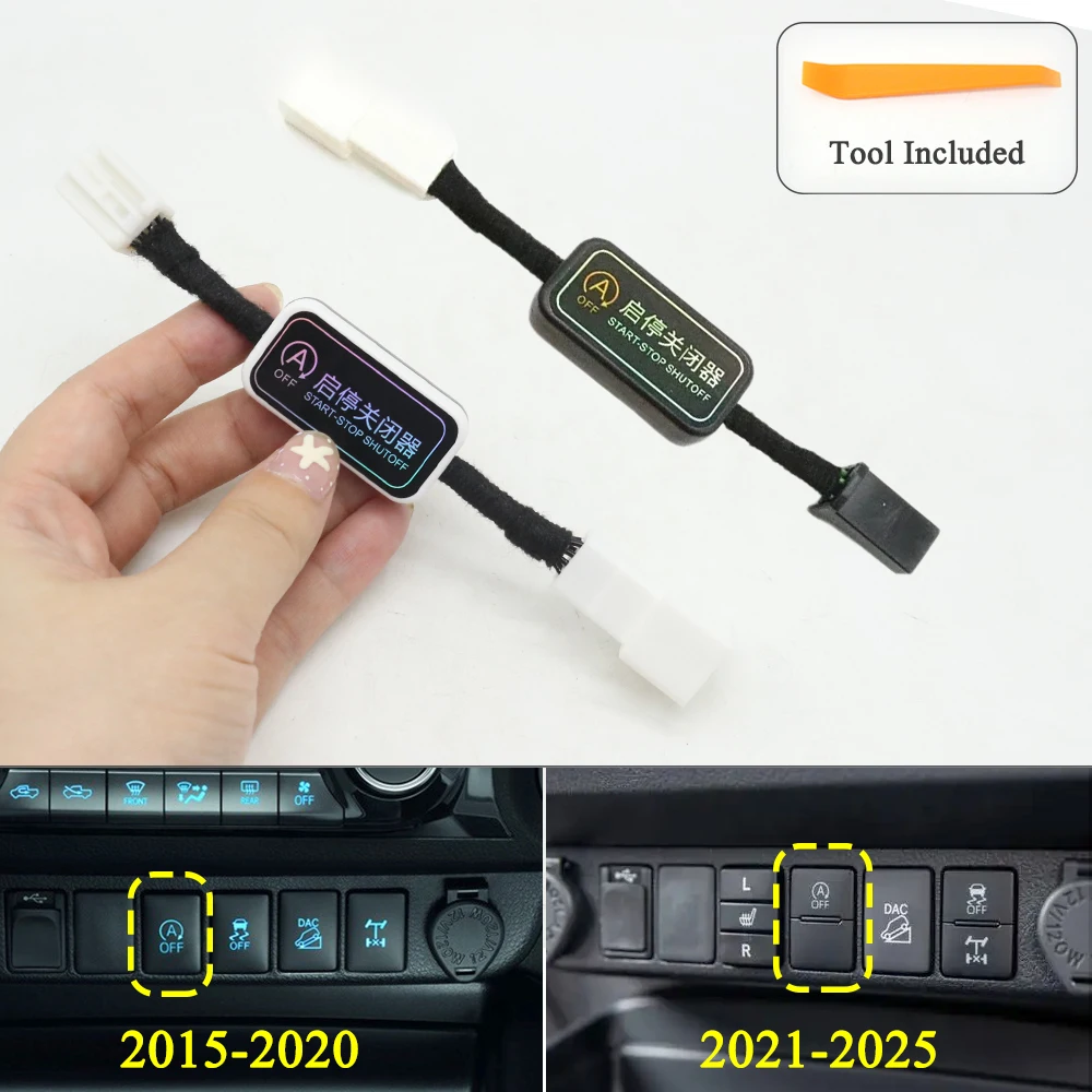 Automatic Smart Start Stop Disable Eliminator Engine Off Closer Delete Canceller Control Cable Plug For Toyota Hilux 2015-2025