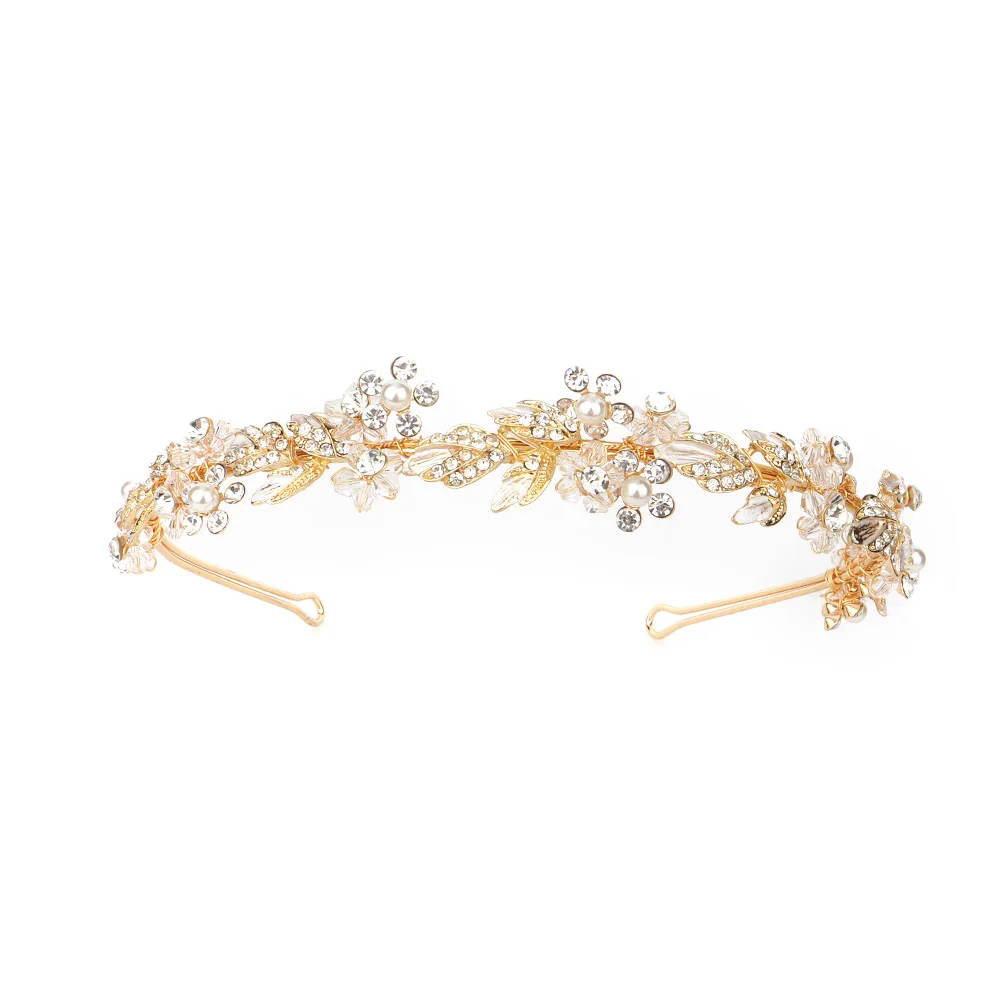 Miallo Fashion Flower Crystal Headbands for Women Hair Accessories Silver Color Crown Wedding Bridal Hair Jewelry Headpiece Gift