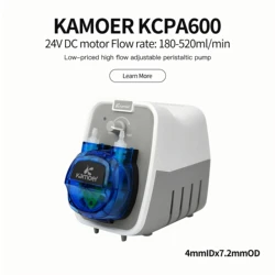 Kamoer KCPA600 520ml/min High Flow Peristaltic Pump 24V DC Motor 4mmX7.2mm Adjustable Flow Gear Structure Dosing Pump