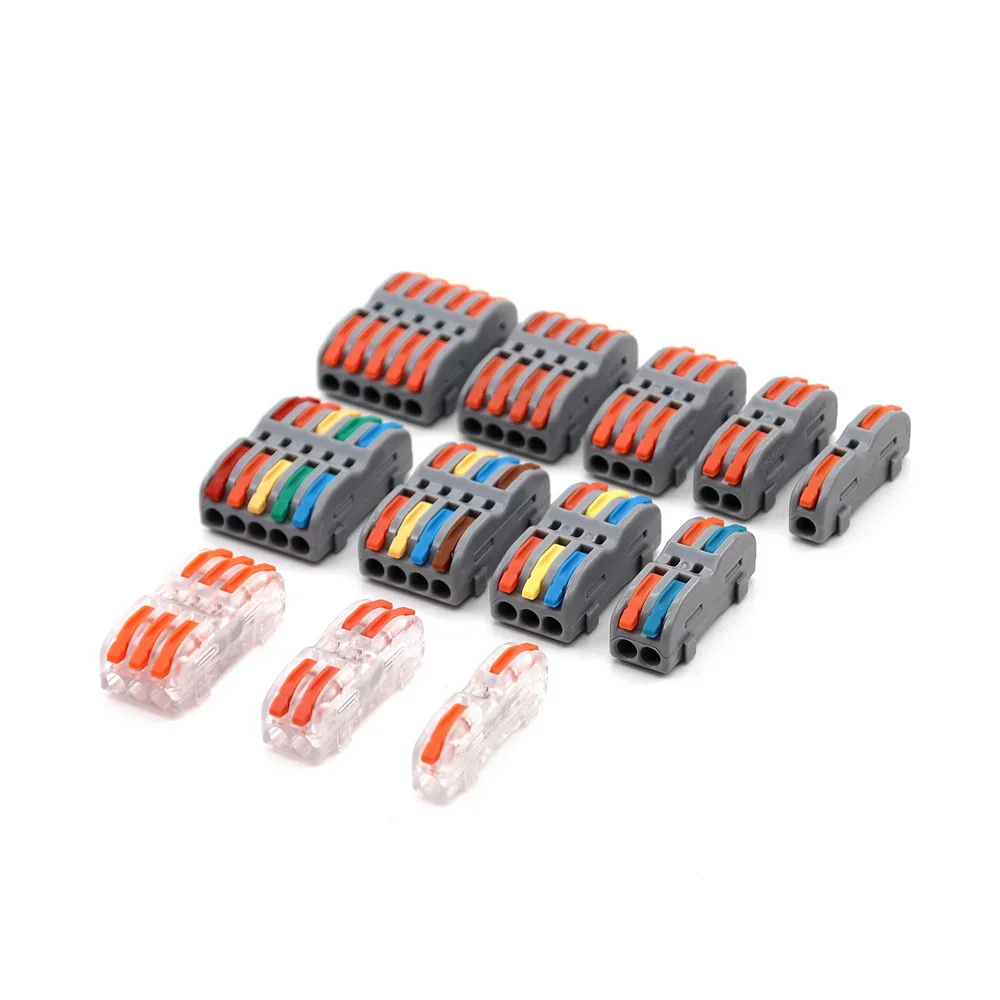 Wire Connector 222 3 4 5 Pin Splicing Terminal Blocks Led Strip Lighting Electric Quick Connectors Mini Conductor Rail Conector