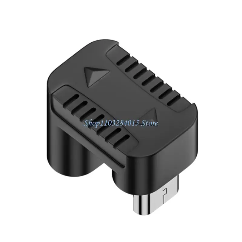 R6FF Micro USB to USB C Adapter 90 Degree Micro USB to Type C Data Transfer Convert Connector for Smartphone Car Navigation