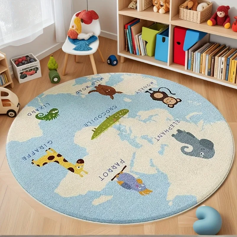 

Детский ковер, милые коврики в мультяшном стиле для спальни, гостиной, мягкий нескользящий детский ковер, напольный коврик для ползания
