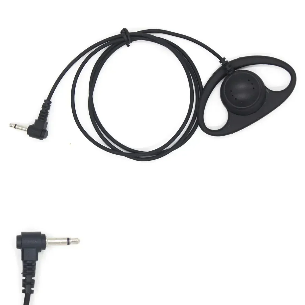 Nieuwe comfortabele pin 3,5 mm D-vorm Luister alleen zachte rubberen oortelefoon-headset voor Motorola Radio Anti-geluid oortelefoon