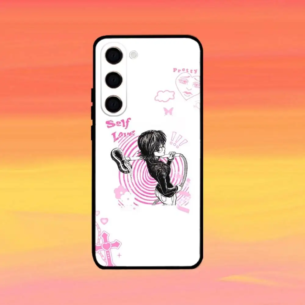 S-Shizuku M-Murasaki Anime  Phone Case For Samsung Galaxy A73,A72,A71,A70,A53,A52,A51,Others Soft Black Cover