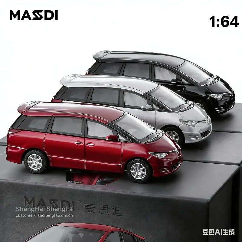 

MASDI1:64 Toyota Estima GSR50 - Реалистичная модель автомобиля из сплава для симуляций, идеально подходит в качестве подарка для мальчиков или как предмет коллекционирования.