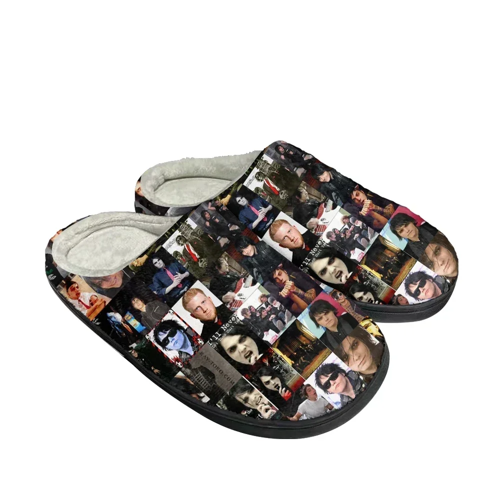 

My Chemical Romance Fashion Cotton Custom Slippers Mens Womens Teenager Plush Casual Keep Warm Shoes Thermal Comfortable Slipper