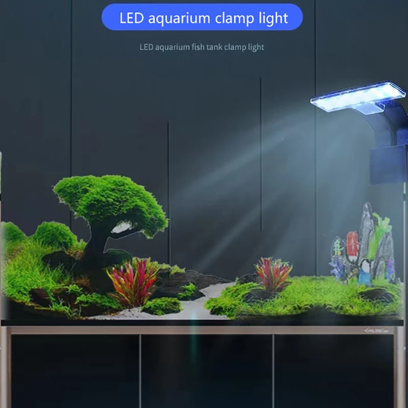 New LED Waterproof Aquarium Lamp For Fish Tank Aquatic Plants Grow Clip-On Lighting Light