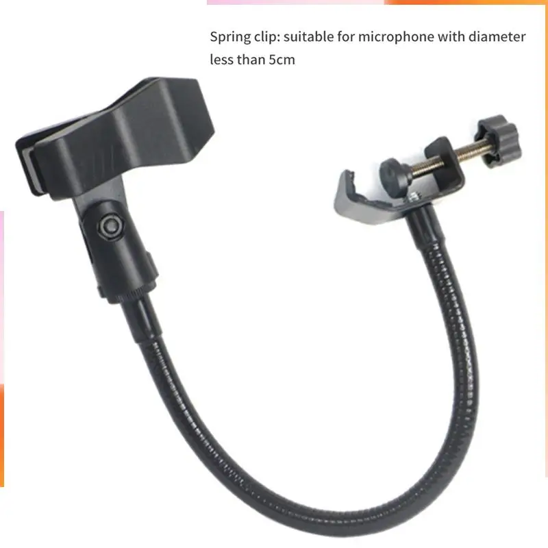 

A92Z 4X Flexible Gooseneck Microphone Stand With Desk Clamp For Radio Broadcasting Studio, Live Broadcast Equipment