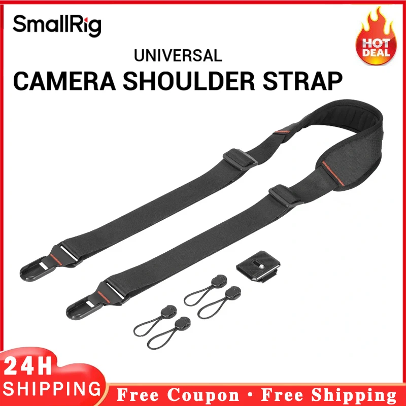 SmallRig PSC2428 Camera Shoulder Strap for DSLR Cameras and Can Be Worn as a Sling, Neck or Shoulder Strap Max Length: 160cm