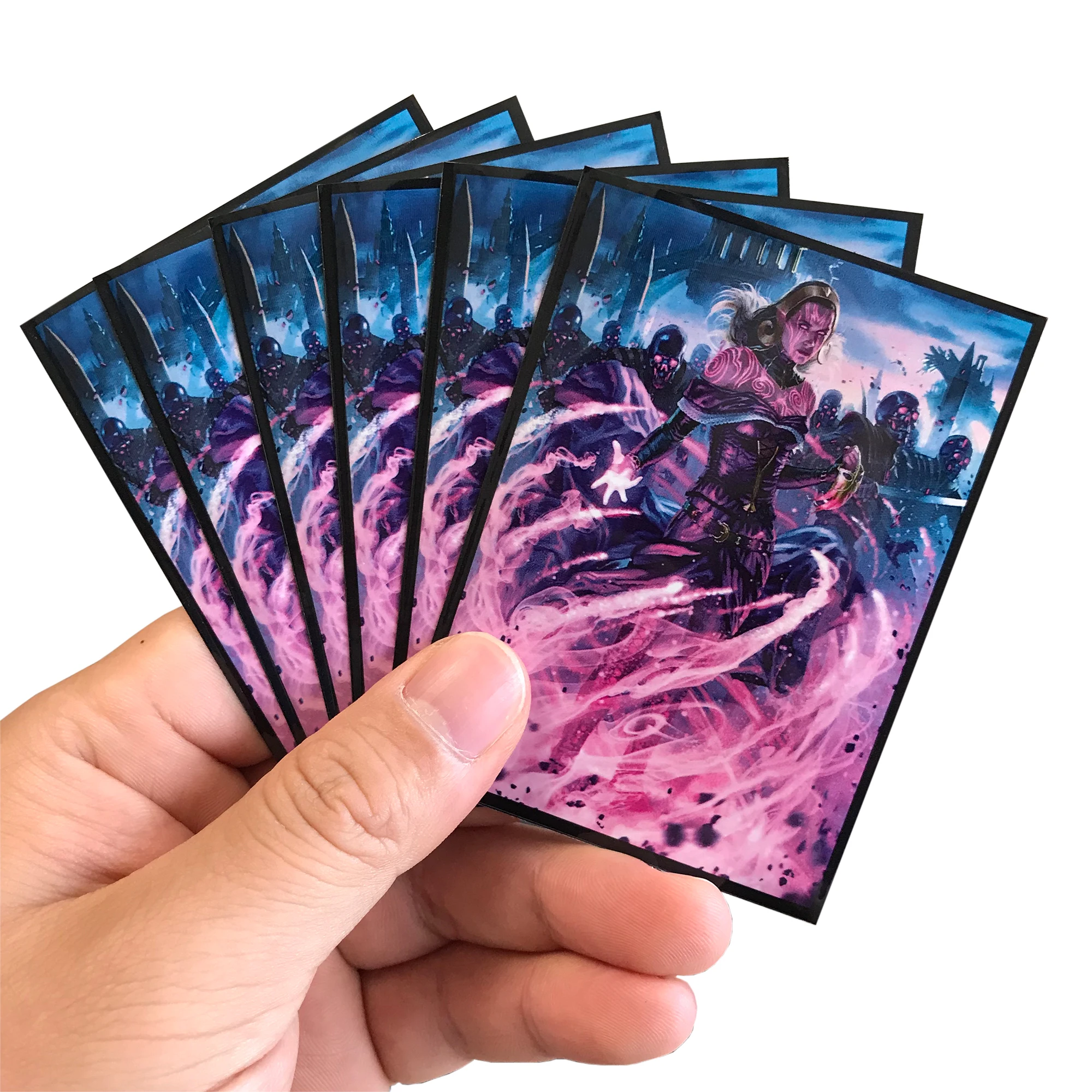 60PCS/BAG TCG Card Sleeves MGT Jace Sleeves Game Nicol Characters Protector Cards Shield Graphics Protector Color Sleeves PKM