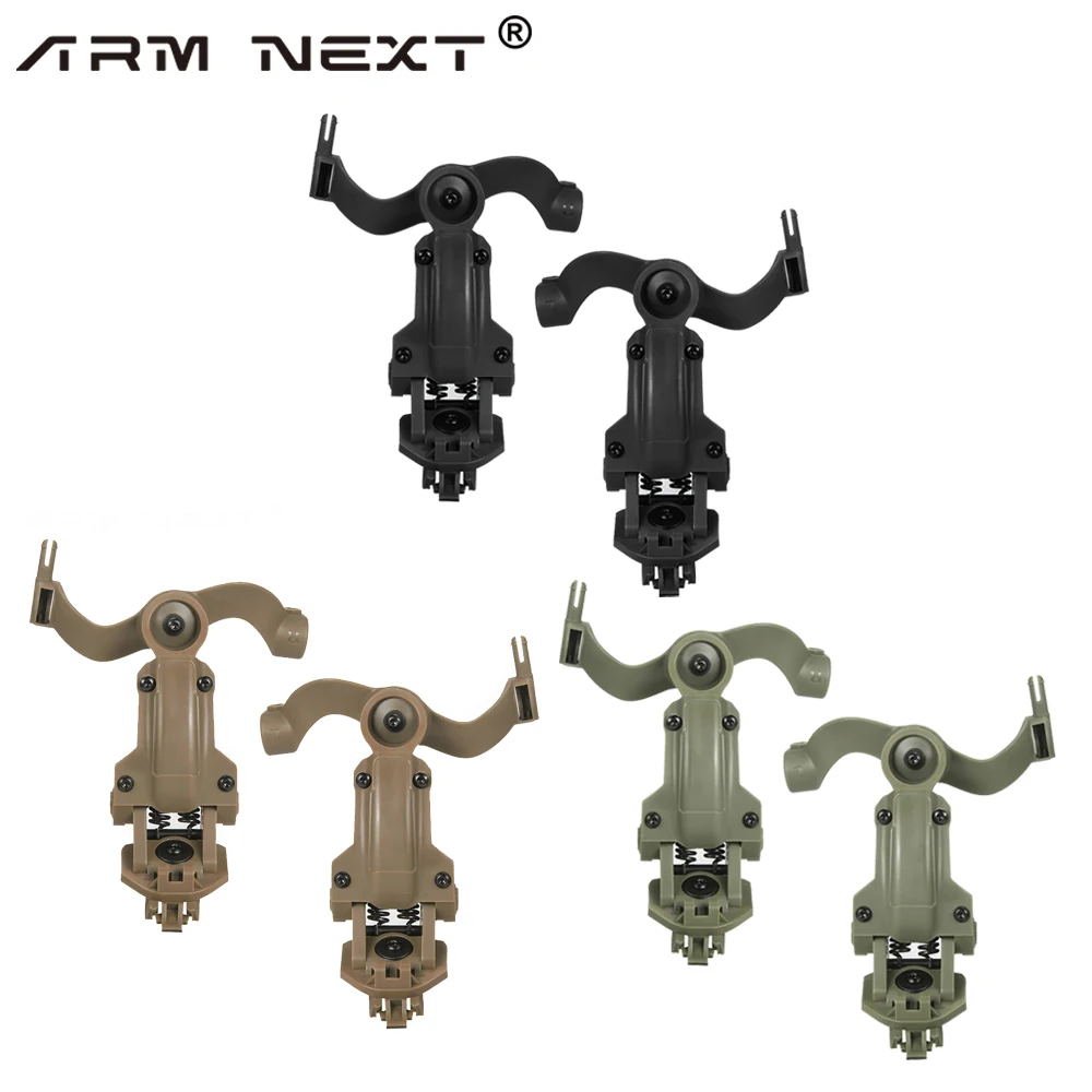 Military Headset Holder Multi-angle Rotation Helmet Rail Adapter For Tactical Headset Fit OPS Core ARC And Team Wendy M-LOK Rail