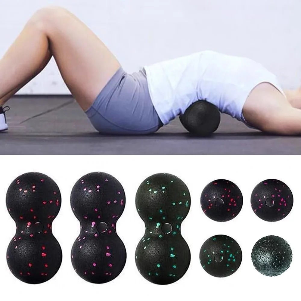 EPP 8cm Peanut Balls massaggio del corpo Fascia Ball rilassamento muscolare ad alta densità Lacrosse Fitness Yoga Myofascia Ball alleviare il dolore