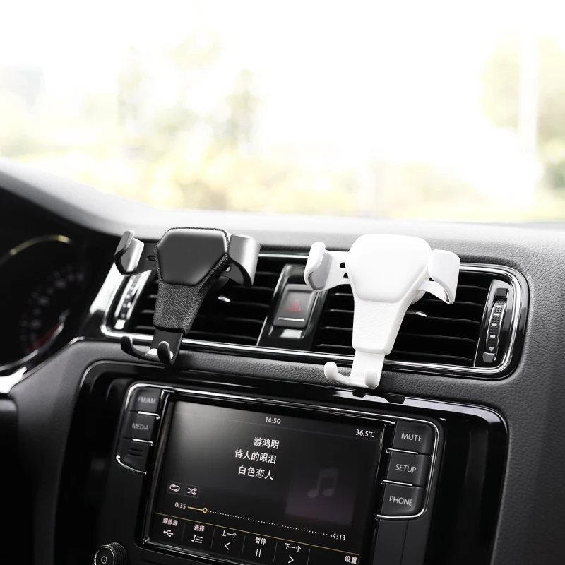Gravity Auto Phone Holder Car Air Vent Clip Mount Mobile Phone Holder Cell Smart Phone Stand Support For IPhone Samsung Xiaomi