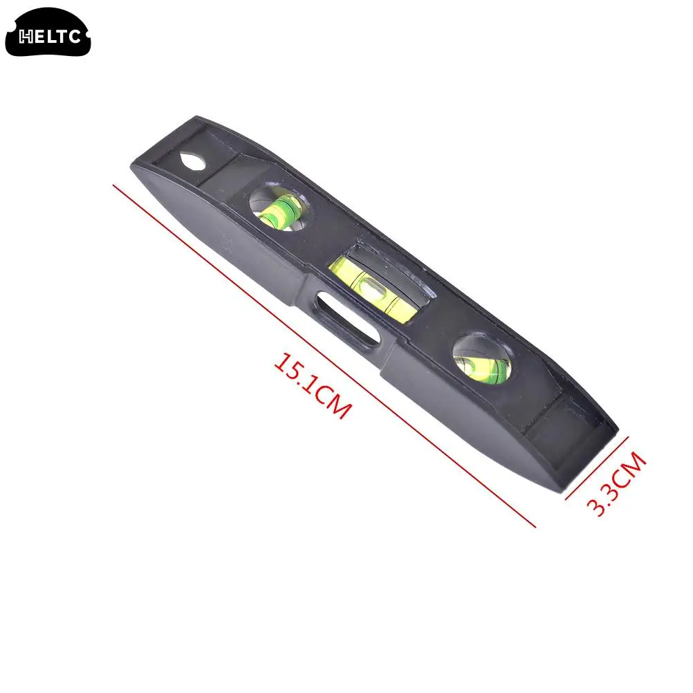 1pcs Level Measure Tools Black Plastic Spirit Level Ruler Magnet Bubble Plumber Measurement Tool Spirit Level Torpedo