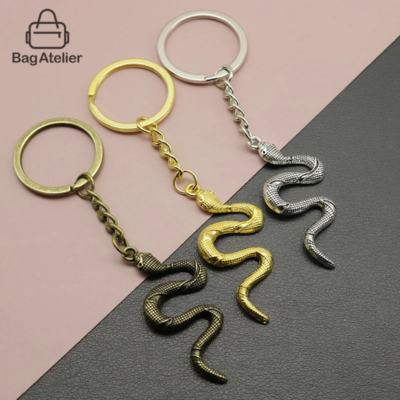 2025 Year Of The Snake Lucky Keychain Pendant Creative Fortune Car Key Ring Accessories Women Men Bag Charm Holiday Gift