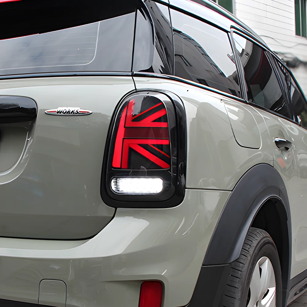 

Для Mini Countryman F60 2017-2020 автомобильные задние фонари в сборе, обновленный фонарь в стиле флага, светодиодный задний фонарь, популярные аксессуары