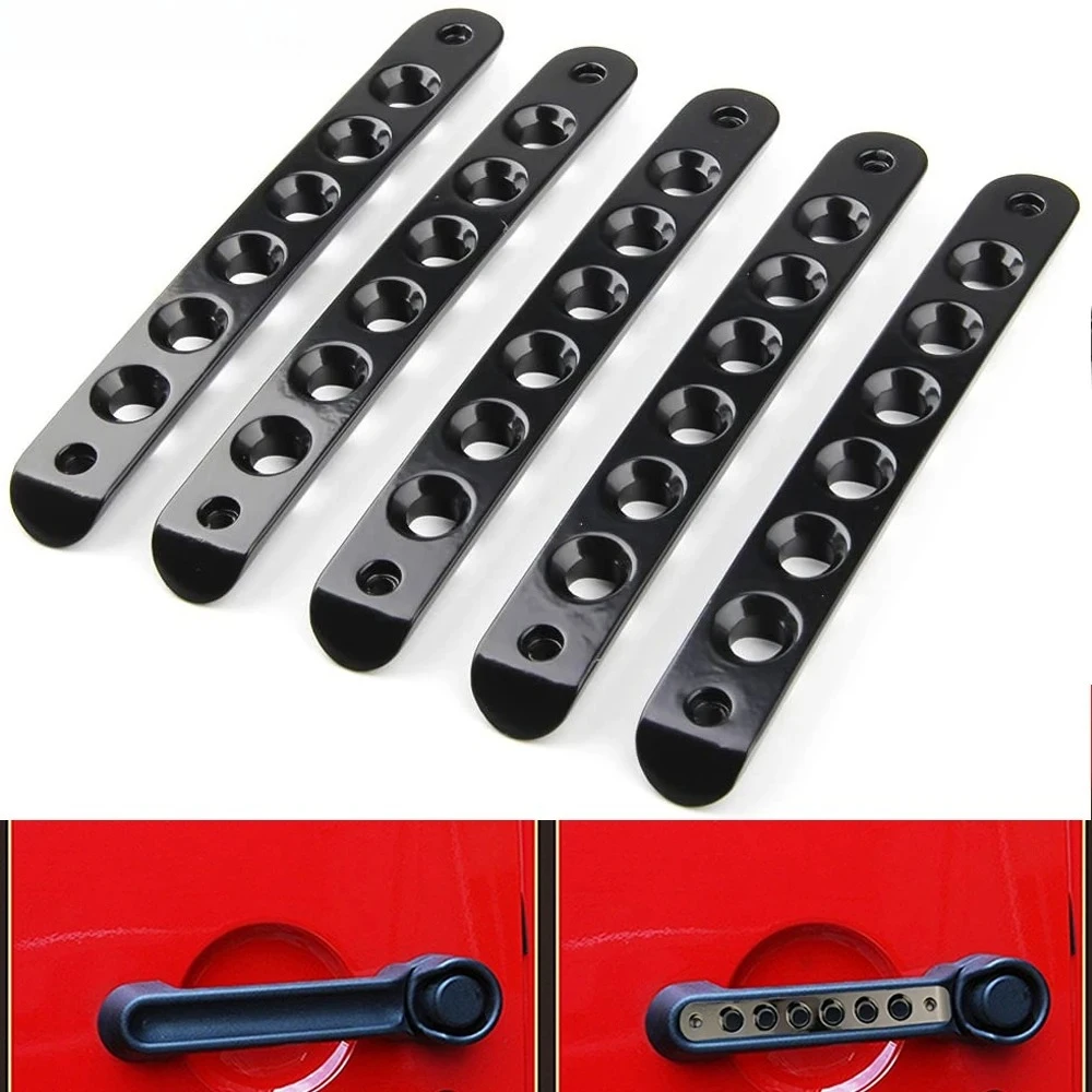 Cubierta de inserciones de manija de agarre de puerta delantera y trasera, color rojo y negro, para Jeep Wrangler JK JKU Unlimited Rubicon Sahara, accesorios, piezas 2007-17