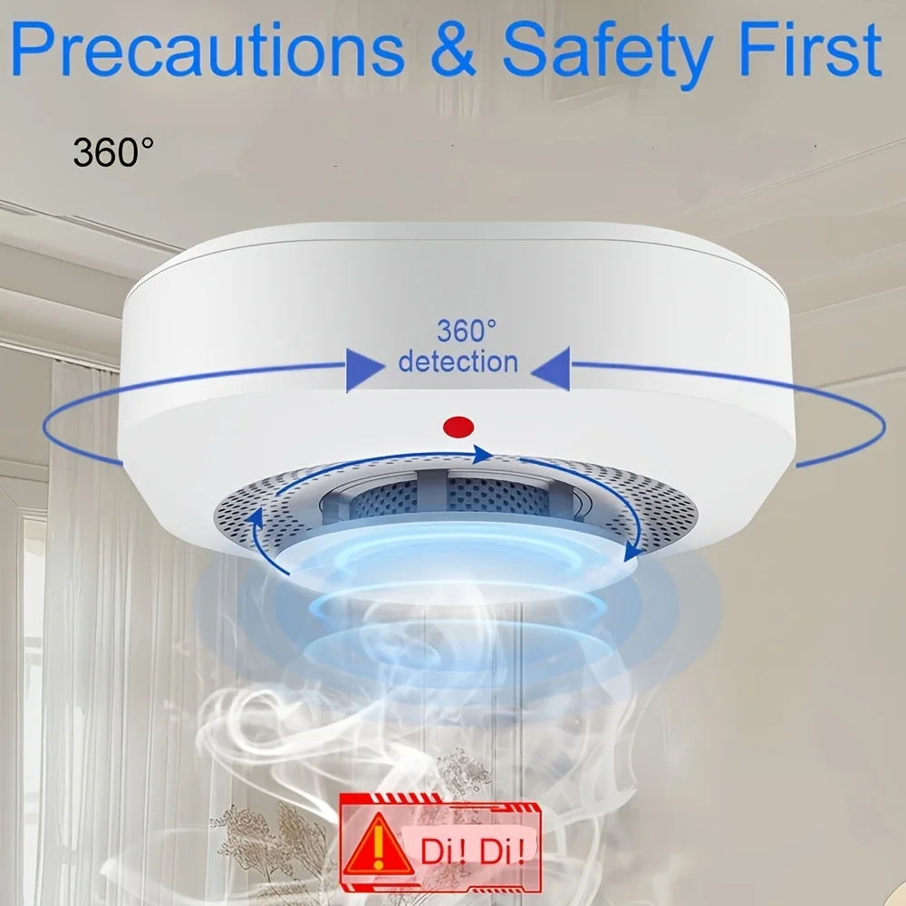 detector-de-fumaca-para-uso-familiar-1-pacote-design-quadrado-branco-alarme-sonoro-e-luminoso-alta-sensibilidade-monitoramento-em-tempo-real