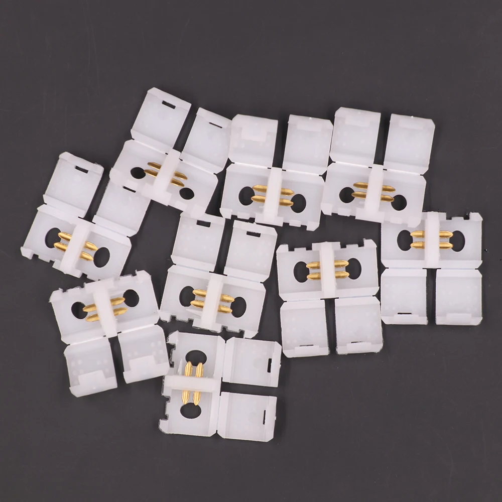 2Pin Middle Connector For 288LEDs/m 110V 220V COB Strip 5pcs 10pcs I Shape Solderless Clips Led Accessory