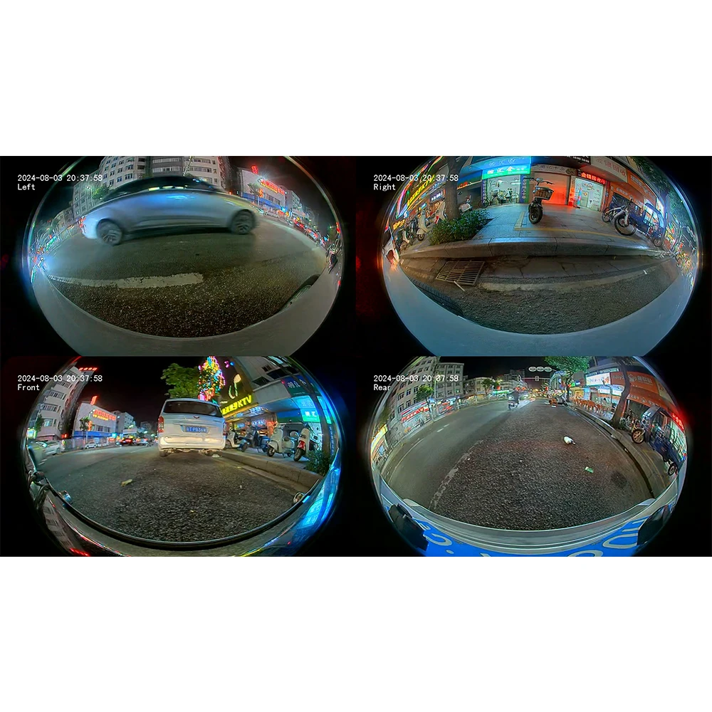 Carsanbo RV AI 360 Panoramic System 3D Bird Eye View Camera Parking Monitor System 1080P Surround View Camera With Touch Screen